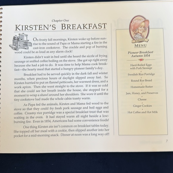 The American Girls Cookbook Kirsten Samantha Molly Portfolio of Pastimes 1st Ed - Picture 7 of 13